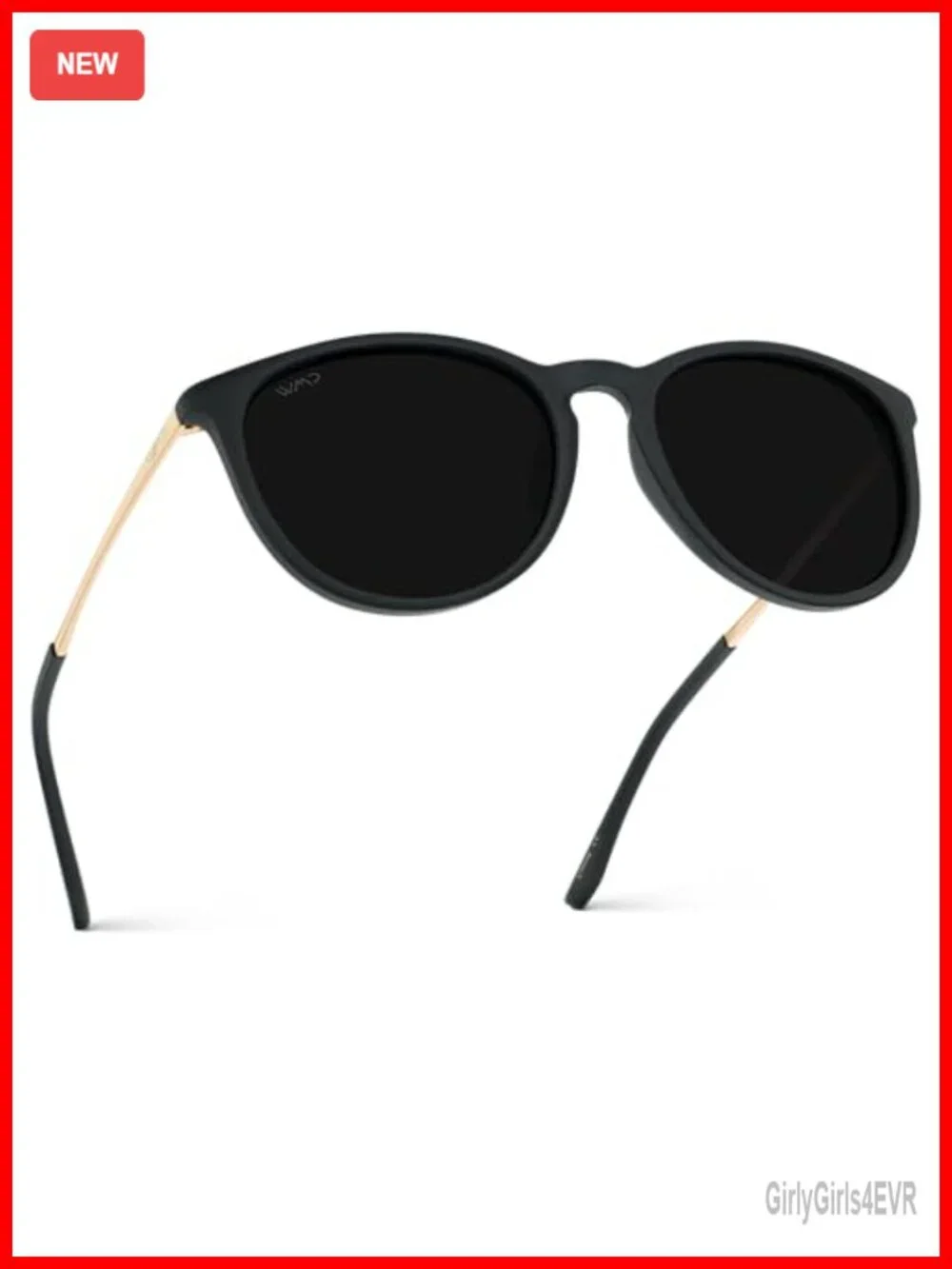 WearMe Pro Drew Women's Polarized Sunglasses Retro Round Frame UV400